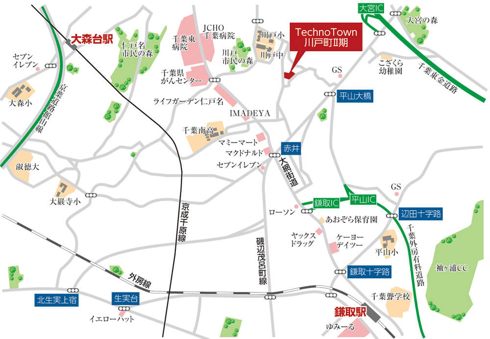 Tecno Town 川戸二期 MAP